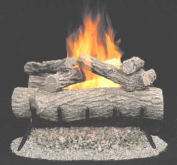 The Comfort Glow brand produces the ultimate log and flame beauty with realistically hand painted, concrete, gas burning logs and grate burner system for turning a wood burning fireplace into a gas burning fireplace.